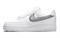 Nike Air Force 1 Low '07 Essential White Metallic Silver Black Women's DD1523-100 - фото 543202