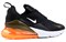 Nike Air Max 270 Black White Total Orange ah8050-014 - фото 574211