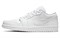 JORDAN 1 Low Triple White Tumbled Leather 553558-130 - фото 596203