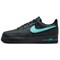 Nike Air Force 1 Anti Slip Wear Resistant Low Top Skateboard Shoes Men's Black Aurora Green HQ2037-002 - фото 603013
