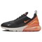 Nike Air Max 270 Breathable Low Top Casual Running Shoes Men's Black Orange AH8050-030 - фото 604300