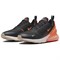 Nike Air Max 270 Breathable Low Top Casual Running Shoes Men's Black Orange AH8050-030 - фото 604301