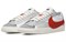 Nike Blazer Low 77 Jumbo White Photon Dust Light Smoke Grey University Red DQ8769-100 - фото 607047