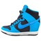 Nike Anti Slip Wear Resistant High Top Skateboard Shoes Women's Blue 644877-009 - фото 615423