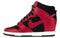 Nike Dunk Sky High Top Skateboard Shoes Women's Black Red 528899-016 - фото 616788