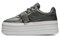 Nike Vandal 2K Anti Slip And Wear Resistant Height Increasing Low Top Skateboard Shoes Women's Silver Green AO2868-300 - фото 618669