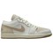 Jordan Air Jordan 1 Anti Slip Wear Resistant Low Top Vintage Basketball Shoes Men's White Brown IB8855-121 - фото 619849