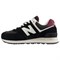 New Balance 574 Black White Burgundy Women's WL574WBE - фото 620415
