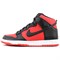 Nike Dunk High Tumbled Leather Black Varsity Red 317982-608 - фото 625380