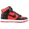 Nike Dunk High Tumbled Leather Black Varsity Red 317982-608 - фото 625381