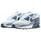 Nike Air Max 90 Anti Slip Wear Resistant Low Top Running Shoes Women's White Blue HM8128-100 - фото 629674